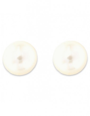 Orecchini Oro Bianco Perle Naturali Bianche 8MM [6bb168d0]