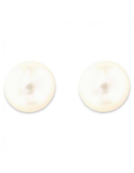 Orecchini Oro Bianco Perle Naturali Bianche 8MM [6bb168d0]