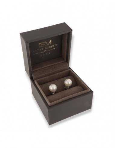 Orecchini Oro Bianco Perle Naturali Bianche 8MM [e6537238]