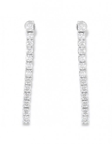 Orecchini Argento Rodiato Ciuffo Zirconi Bianchi [4b3c8265]