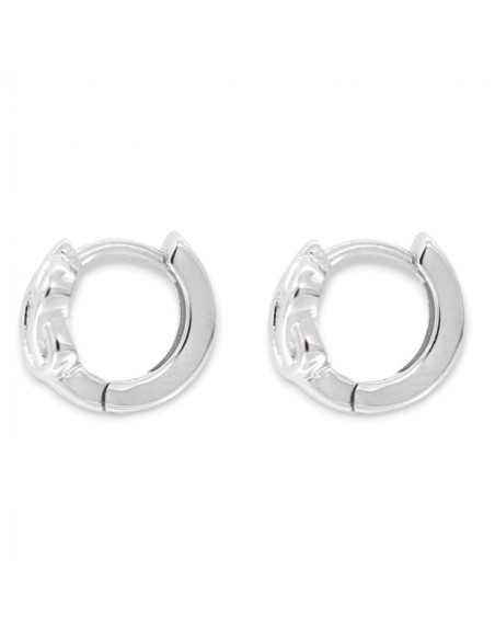 Orecchini Argento Rodiato Cerchi Nodo [2cfc9454]