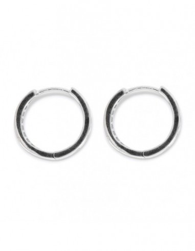 Orecchini Argento Rodiato Zirconi Baguette Cuori [7a2a263a]
