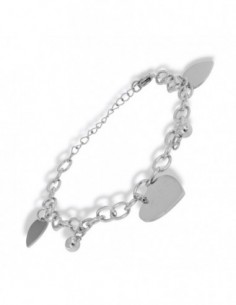 Bracciale Acciaio Grumetta Ciondolo Cuore [89662fdb]