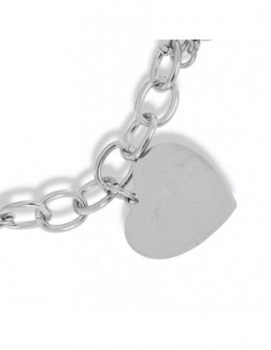 Bracciale Acciaio Grumetta Ciondolo Cuore [a7227427]