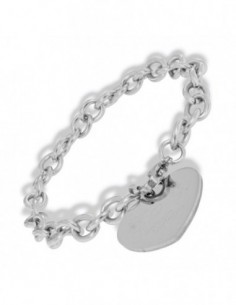Bracciale Acciaio Cuore Incisione Sempre Insieme [34db60e3]
