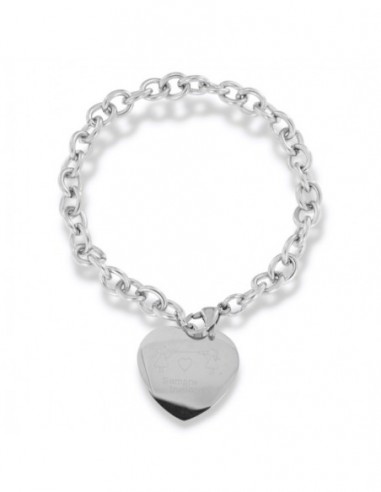 Bracciale Acciaio Cuore Incisione Sempre Insieme [0f51fd32]