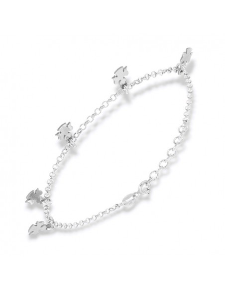 Bracciale Argento Rodiato Rollò Con Angioletti [a89d6e5d]