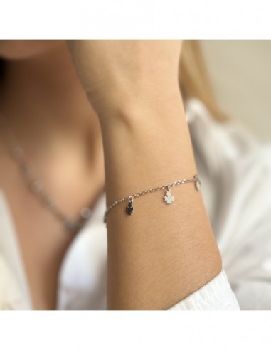 Bracciale Argento Rodiato Rollò Con Angioletti [ee35898f]