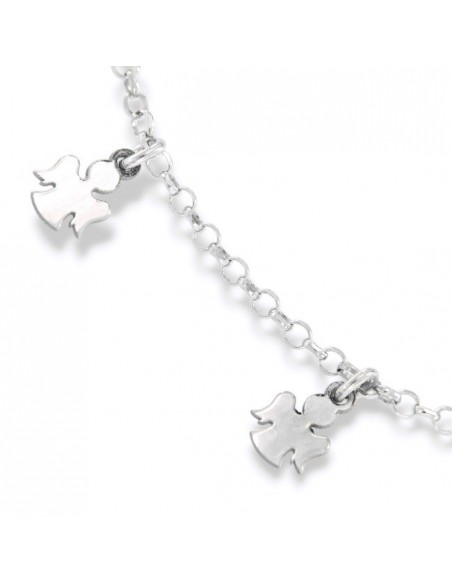 Bracciale Argento Rodiato Rollò Con Angioletti [5928488b]