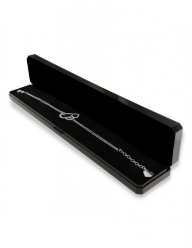 Bracciale Argento Rodiato Gattino Catena Rollo Sfaccettata [d79d920b]