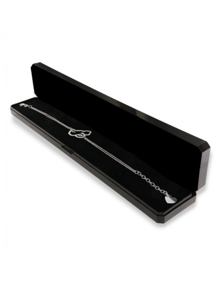 Bracciale Argento Rodiato Gattino Catena Rollo Sfaccettata [d79d920b]