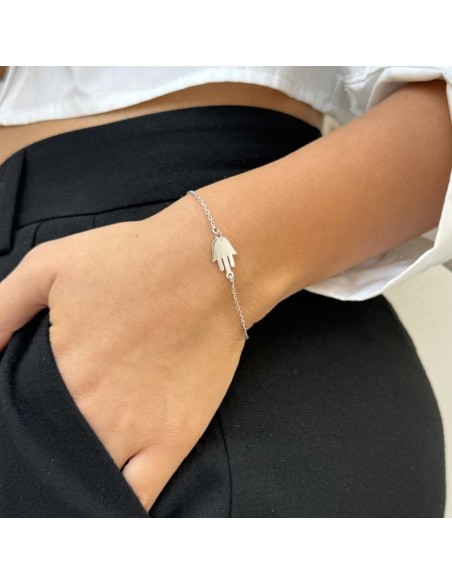 Bracciale Argento Rodiato Mano Di Fatima [55610d14]