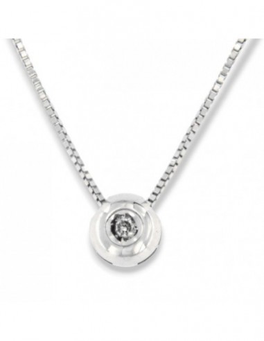 COLLANA ORO BIANCO PUNTO LUCE BOCCOLA 0,02 CARATI [bc4e2a6a]