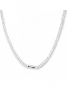 Collana Oro Bianco Maglia Marina E Specchiata [abc36643]