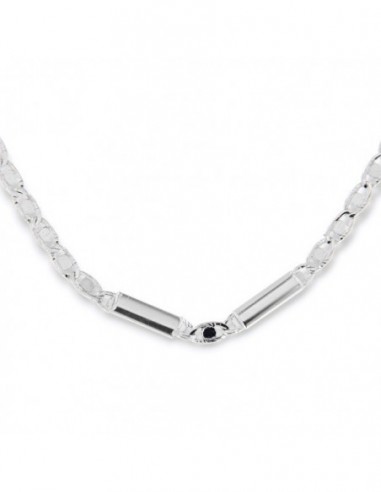 Collana Oro Bianco Maglia Marina E Specchiata [06a28c8c]