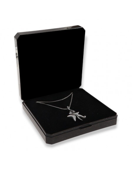 Collana Argento Rodiato Stella Serpente Ciondolo [c90f34b7]