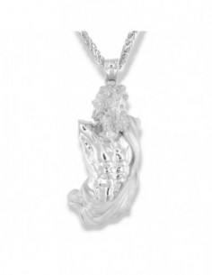 Ciondolo Argento Rodiato Busto Zeus [ec805597]