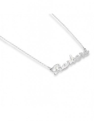 Collana Argento Rodiato Nome Barbara [84f132d3]