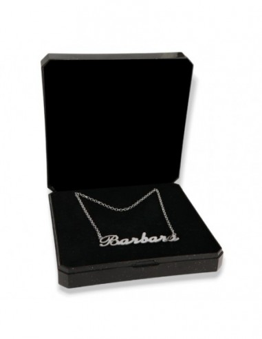 Collana Argento Rodiato Nome Barbara [36bcb4c9]