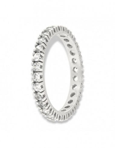 Anello Oro Bianco Eternity Zirconi Bianchi 2,5MM [1115c1d9]