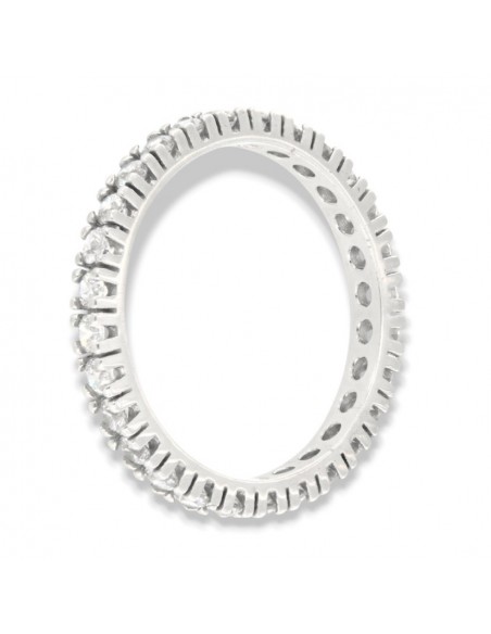Anello Oro Bianco Eternity Zirconi Bianchi 2,5MM [de6a7e13]