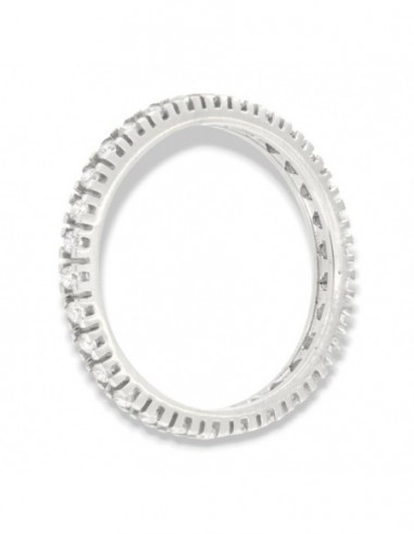 Anello Oro Bianco Eternity Zirconi Bianchi 2MM [d6380ec0]