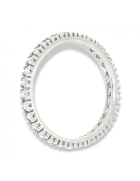 Anello Oro Bianco Eternity Zirconi Bianchi 2MM [d6380ec0]