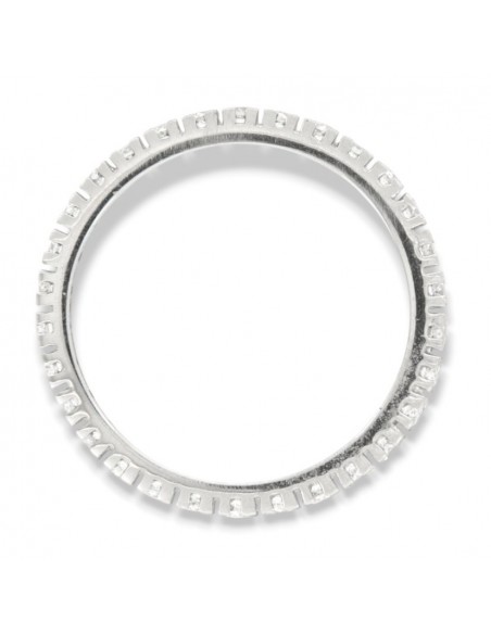 Anello Oro Bianco Eternity Zirconi Bianchi 2MM [6125cfc4]