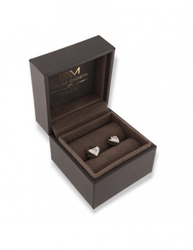 Orecchini Oro Bianco Cuore Diamanti 0,08 Carati [c8ad4d59]