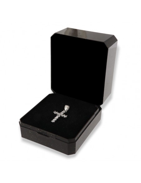 Ciondolo Argento Rodiato Croce Zirconi Bianchi 17,50MM [bf2e5440]