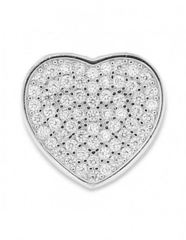 Ciondolo Argento Rodiato Cuore Zirconi Bianchi [764749f1]