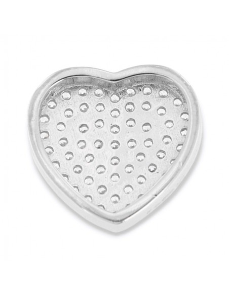 Ciondolo Argento Rodiato Cuore Zirconi Bianchi [fc12f6a4]