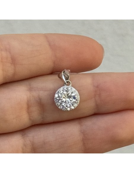 Ciondolo Argento Rodiato Punto Luce 6MM [786204b3]
