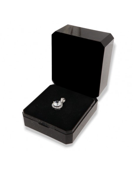 Ciondolo Argento Rodiato Punto Luce 6MM [7d3243ad]