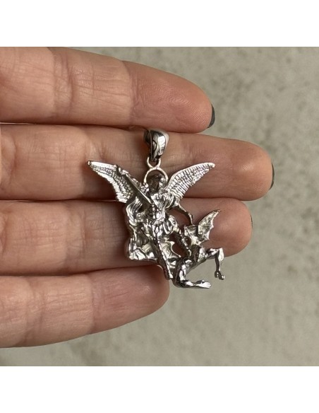 Ciondolo Argento Rodiato San Michele [b427a25d]