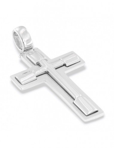 Ciondolo Argento Rodiato Croce In Rilievo [f8cf1f3c]