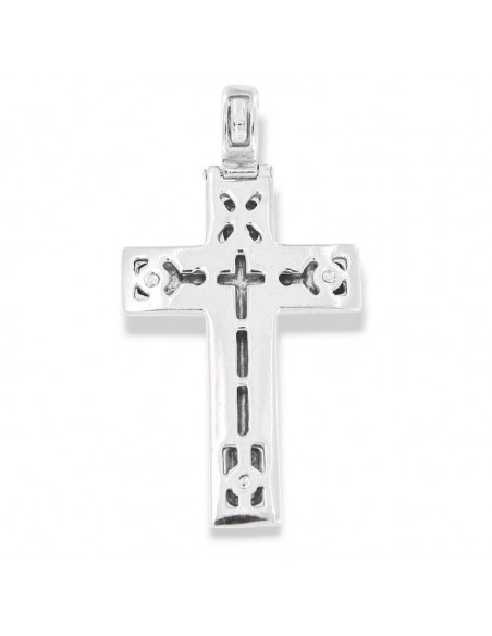 Ciondolo Argento Rodiato Croce In Rilievo [fd9f5822]