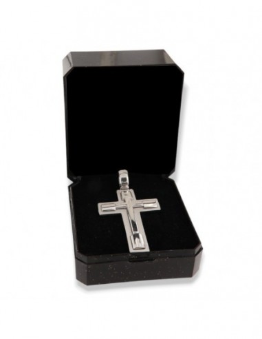 Ciondolo Argento Rodiato Croce In Rilievo [4a829926]