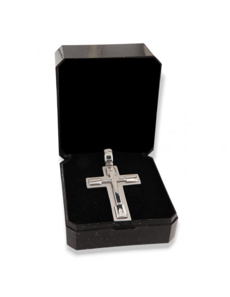 Ciondolo Argento Rodiato Croce In Rilievo [4a829926]