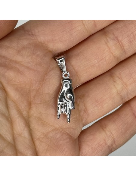 Ciondolo Argento Rodiato Mani Corna [1c48992a]