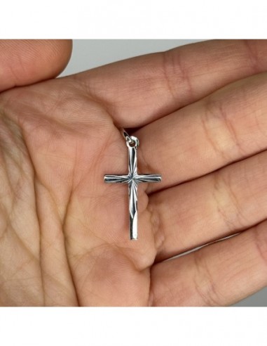Ciondolo Oro Bianco Crocifisso Ornato [af1f89a1]