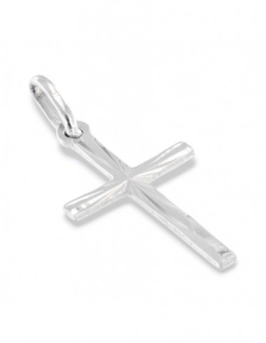 Ciondolo Oro Bianco Crocifisso Ornato [180248a5]