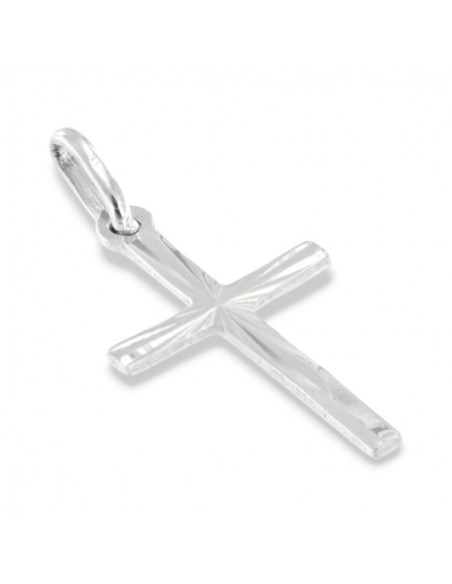 Ciondolo Oro Bianco Crocifisso Ornato [180248a5]