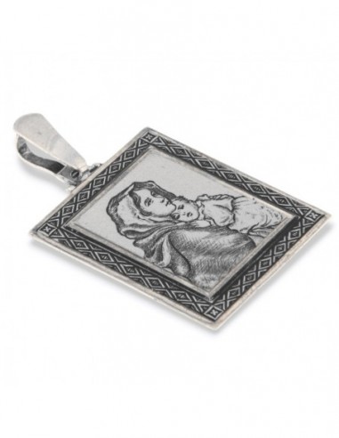 CIONDOLO ARGENTO RODIATO PIASTRA FOTO MEDAGLIA INC [5c8c330d]