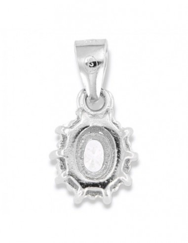 Ciondolo Argento Rodiato Principessa Bianca 4x3MM [166eeb9d]