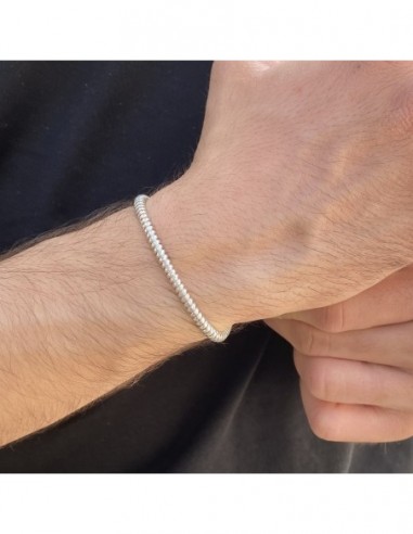 Bracciale Argento Rodiato Coda Di Topo Tonda [d7812069]