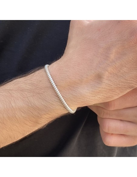 Bracciale Argento Rodiato Coda Di Topo Tonda [d7812069]