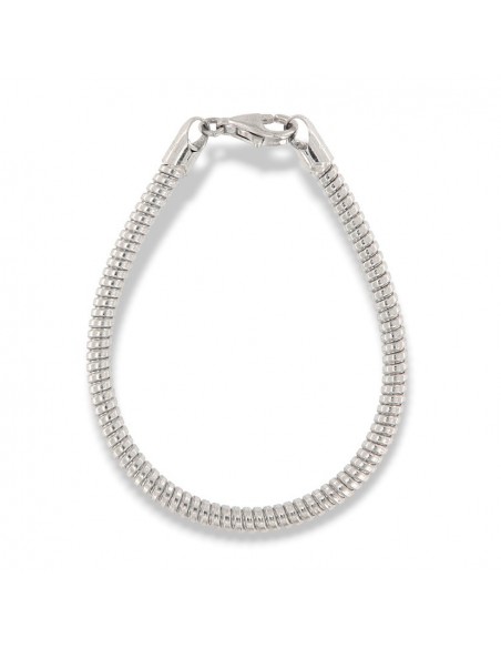Bracciale Argento Rodiato Coda Di Topo Tonda [65cca673]