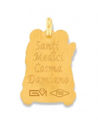 Ciondolo Oro Giallo Santi Medici Incisione [b9ea9fcc]