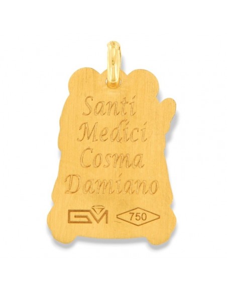 Ciondolo Oro Giallo Santi Medici Incisione [b9ea9fcc]